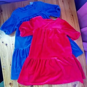 Hanna Anderson velour dress bundle